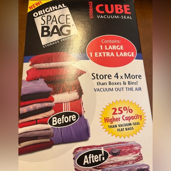 Original Space Bag Storage Products vacuum seal reusable contains 1 large & 1 XL - Picture 5 of 5